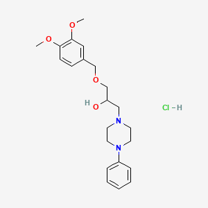 molecular formula C22H31ClN2O4 B5138765 1-[(3,4-dimethoxybenzyl)oxy]-3-(4-phenyl-1-piperazinyl)-2-propanol hydrochloride 