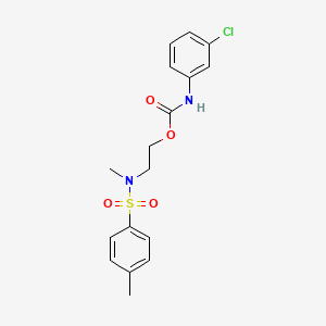 molecular formula C17H19ClN2O4S B5138767 2-{methyl[(4-methylphenyl)sulfonyl]amino}ethyl (3-chlorophenyl)carbamate 