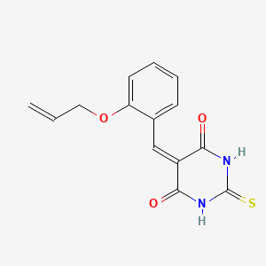 molecular formula C14H12N2O3S B5138769 5-[2-(allyloxy)benzylidene]-2-thioxodihydro-4,6(1H,5H)-pyrimidinedione 