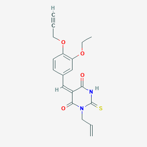 molecular formula C19H18N2O4S B5138783 1-allyl-5-[3-ethoxy-4-(2-propyn-1-yloxy)benzylidene]-2-thioxodihydro-4,6(1H,5H)-pyrimidinedione 