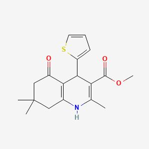 molecular formula C18H21NO3S B5138803 methyl 2,7,7-trimethyl-5-oxo-4-(2-thienyl)-1,4,5,6,7,8-hexahydro-3-quinolinecarboxylate 