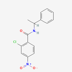 molecular formula C15H13ClN2O3 B5138808 2-chloro-4-nitro-N-(1-phenylethyl)benzamide 
