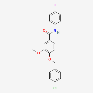 molecular formula C21H17ClINO3 B5138875 4-[(4-chlorobenzyl)oxy]-N-(4-iodophenyl)-3-methoxybenzamide 