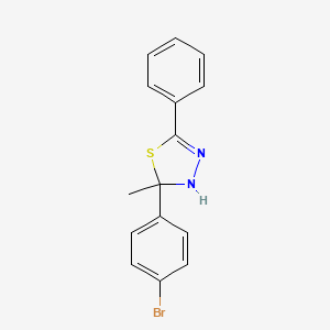 molecular formula C15H13BrN2S B5138890 2-(4-bromophenyl)-2-methyl-5-phenyl-2,3-dihydro-1,3,4-thiadiazole 