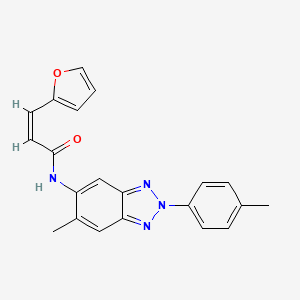 molecular formula C21H18N4O2 B5138898 3-(2-furyl)-N-[6-methyl-2-(4-methylphenyl)-2H-1,2,3-benzotriazol-5-yl]acrylamide 
