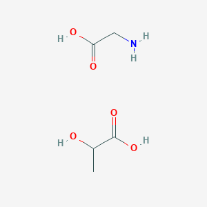 molecular formula C5H11NO5 B051389 2-Aminoacetic acid; 2-hydroxypropanoic acid CAS No. 125248-15-9