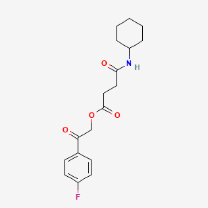 2-(4-fluorophenyl)-2-oxoethyl 4-(cyclohexylamino)-4-oxobutanoate