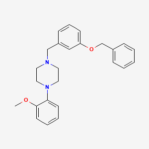 molecular formula C25H28N2O2 B5138915 1-[3-(benzyloxy)benzyl]-4-(2-methoxyphenyl)piperazine 
