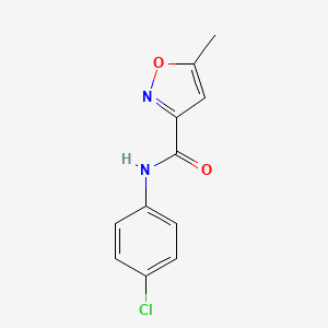 molecular formula C11H9ClN2O2 B5138923 N-(4-chlorophenyl)-5-methyl-3-isoxazolecarboxamide 