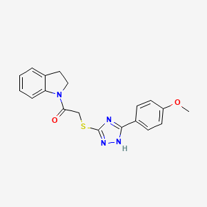 molecular formula C19H18N4O2S B5138928 1-({[5-(4-methoxyphenyl)-4H-1,2,4-triazol-3-yl]thio}acetyl)indoline 