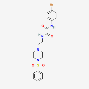 molecular formula C20H23BrN4O4S B5139001 N-(4-bromophenyl)-N'-{2-[4-(phenylsulfonyl)-1-piperazinyl]ethyl}ethanediamide 