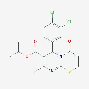 molecular formula C18H18Cl2N2O3S B5139009 isopropyl 6-(3,4-dichlorophenyl)-8-methyl-4-oxo-3,4-dihydro-2H,6H-pyrimido[2,1-b][1,3]thiazine-7-carboxylate 