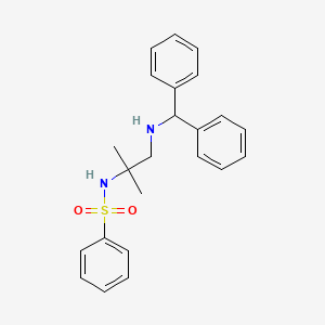 molecular formula C23H26N2O2S B5139040 N-{2-[(diphenylmethyl)amino]-1,1-dimethylethyl}benzenesulfonamide 