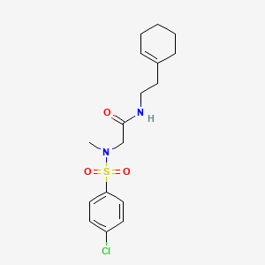 molecular formula C17H23ClN2O3S B5139065 N~2~-[(4-chlorophenyl)sulfonyl]-N~1~-[2-(1-cyclohexen-1-yl)ethyl]-N~2~-methylglycinamide 