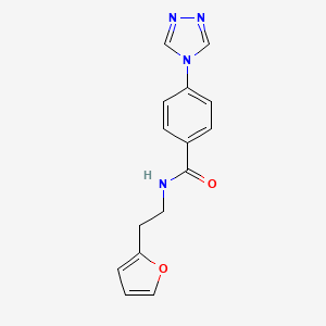 molecular formula C15H14N4O2 B5139070 N-[2-(2-furyl)ethyl]-4-(4H-1,2,4-triazol-4-yl)benzamide 