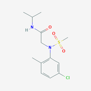 molecular formula C13H19ClN2O3S B5139075 N~2~-(5-chloro-2-methylphenyl)-N~1~-isopropyl-N~2~-(methylsulfonyl)glycinamide 