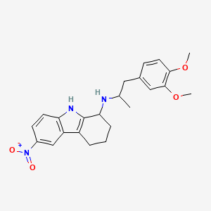 molecular formula C23H27N3O4 B5139083 N-[2-(3,4-dimethoxyphenyl)-1-methylethyl]-6-nitro-2,3,4,9-tetrahydro-1H-carbazol-1-amine 