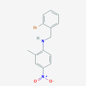 molecular formula C14H13BrN2O2 B5139105 (2-bromobenzyl)(2-methyl-4-nitrophenyl)amine 