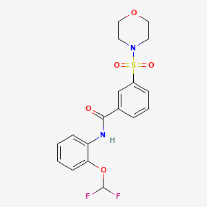 molecular formula C18H18F2N2O5S B5139119 N-[2-(difluoromethoxy)phenyl]-3-(morpholin-4-ylsulfonyl)benzamide 