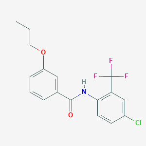 molecular formula C17H15ClF3NO2 B5139127 N-[4-chloro-2-(trifluoromethyl)phenyl]-3-propoxybenzamide 