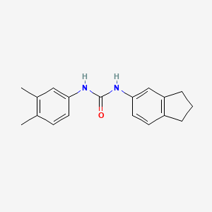 molecular formula C18H20N2O B5139132 N-(2,3-dihydro-1H-inden-5-yl)-N'-(3,4-dimethylphenyl)urea 