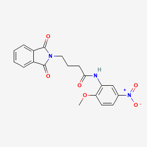 molecular formula C19H17N3O6 B5139141 4-(1,3-dioxo-1,3-dihydro-2H-isoindol-2-yl)-N-(2-methoxy-5-nitrophenyl)butanamide 