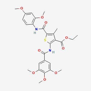 ethyl 5-{[(2,4-dimethoxyphenyl)amino]carbonyl}-4-methyl-2-[(3,4,5-trimethoxybenzoyl)amino]-3-thiophenecarboxylate