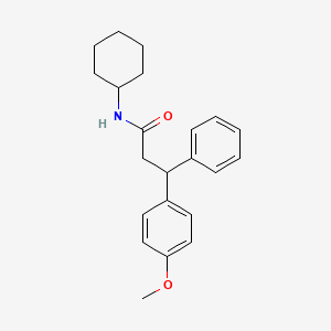 molecular formula C22H27NO2 B5139160 N-cyclohexyl-3-(4-methoxyphenyl)-3-phenylpropanamide 