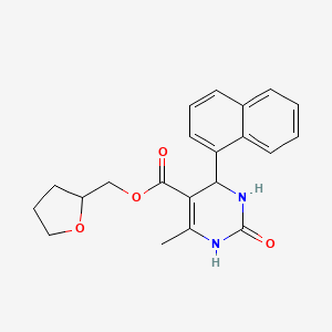molecular formula C21H22N2O4 B5139170 tetrahydro-2-furanylmethyl 6-methyl-4-(1-naphthyl)-2-oxo-1,2,3,4-tetrahydro-5-pyrimidinecarboxylate 