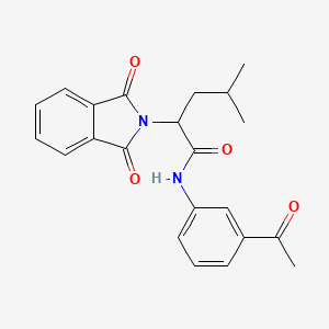 molecular formula C22H22N2O4 B5139173 N-(3-acetylphenyl)-2-(1,3-dioxo-1,3-dihydro-2H-isoindol-2-yl)-4-methylpentanamide 
