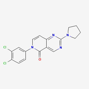 molecular formula C17H14Cl2N4O B5139183 6-(3,4-dichlorophenyl)-2-(1-pyrrolidinyl)pyrido[4,3-d]pyrimidin-5(6H)-one 