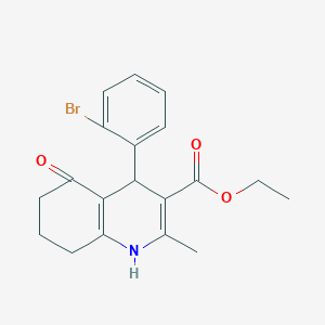 molecular formula C19H20BrNO3 B5139212 ethyl 4-(2-bromophenyl)-2-methyl-5-oxo-1,4,5,6,7,8-hexahydro-3-quinolinecarboxylate 
