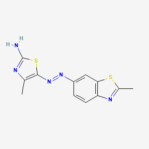 molecular formula C12H11N5S2 B5139225 4-methyl-5-[(2-methyl-1,3-benzothiazol-6-yl)diazenyl]-1,3-thiazol-2-amine 