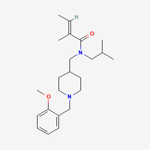 molecular formula C23H36N2O2 B5139226 (2E)-N-isobutyl-N-{[1-(2-methoxybenzyl)-4-piperidinyl]methyl}-2-methyl-2-butenamide 