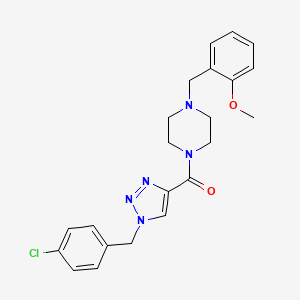 molecular formula C22H24ClN5O2 B5139264 1-{[1-(4-chlorobenzyl)-1H-1,2,3-triazol-4-yl]carbonyl}-4-(2-methoxybenzyl)piperazine 