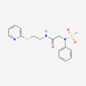 molecular formula C16H19N3O3S2 B5139270 N~2~-(methylsulfonyl)-N~2~-phenyl-N~1~-[2-(2-pyridinylthio)ethyl]glycinamide 