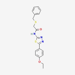 molecular formula C19H19N3O2S2 B5139286 2-(benzylthio)-N-[5-(4-ethoxyphenyl)-1,3,4-thiadiazol-2-yl]acetamide 