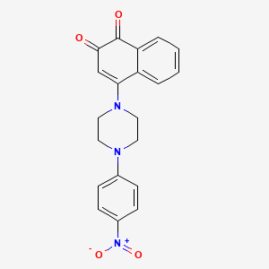 molecular formula C20H17N3O4 B5139319 4-[4-(4-nitrophenyl)-1-piperazinyl]-1,2-naphthalenedione 