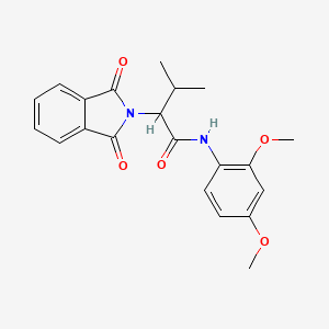 molecular formula C21H22N2O5 B5139342 N-(2,4-dimethoxyphenyl)-2-(1,3-dioxo-1,3-dihydro-2H-isoindol-2-yl)-3-methylbutanamide 