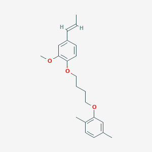 molecular formula C22H28O3 B5139349 1-[4-(2,5-dimethylphenoxy)butoxy]-2-methoxy-4-(1-propen-1-yl)benzene 