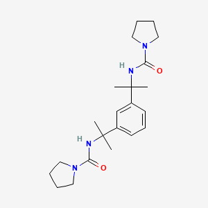 molecular formula C22H34N4O2 B5139367 N,N'-(1,3-phenylenedi-2,2-propanediyl)di(1-pyrrolidinecarboxamide) 