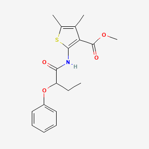 molecular formula C18H21NO4S B5139377 methyl 4,5-dimethyl-2-[(2-phenoxybutanoyl)amino]-3-thiophenecarboxylate 