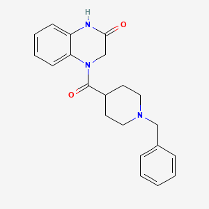 molecular formula C21H23N3O2 B5139393 4-[(1-benzyl-4-piperidinyl)carbonyl]-3,4-dihydro-2(1H)-quinoxalinone 