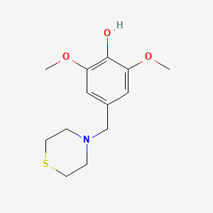 molecular formula C13H19NO3S B5139423 2,6-dimethoxy-4-(4-thiomorpholinylmethyl)phenol 