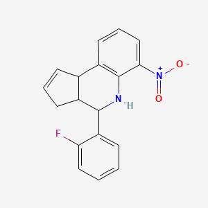 molecular formula C18H15FN2O2 B5139426 4-(2-fluorophenyl)-6-nitro-3a,4,5,9b-tetrahydro-3H-cyclopenta[c]quinoline 