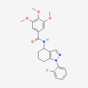 molecular formula C23H24FN3O4 B5139434 N-[1-(2-fluorophenyl)-4,5,6,7-tetrahydro-1H-indazol-4-yl]-3,4,5-trimethoxybenzamide 