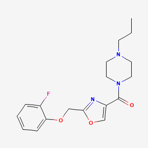 molecular formula C18H22FN3O3 B5139447 1-({2-[(2-fluorophenoxy)methyl]-1,3-oxazol-4-yl}carbonyl)-4-propylpiperazine 