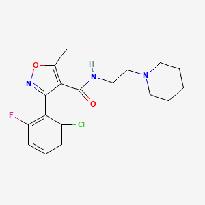 molecular formula C18H21ClFN3O2 B5139468 3-(2-chloro-6-fluorophenyl)-5-methyl-N-[2-(1-piperidinyl)ethyl]-4-isoxazolecarboxamide 