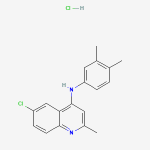 molecular formula C18H18Cl2N2 B5139486 6-chloro-N-(3,4-dimethylphenyl)-2-methyl-4-quinolinamine hydrochloride 