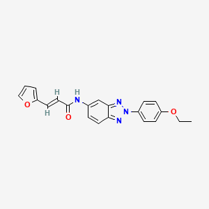 molecular formula C21H18N4O3 B5139492 N-[2-(4-ethoxyphenyl)-2H-1,2,3-benzotriazol-5-yl]-3-(2-furyl)acrylamide 